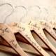 Engraved Wooden Wedding Hangers with Font Options