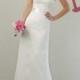 Glamorous Lace Strapless Sweetheart Modified Spring Wedding Dress with Ribbon