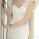 Romantic Silk Faced Satin Trumpet Wedding Dress with Draped Empire Strapless Bodice