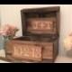 rustic wedding card box, burlap wedding reception card box