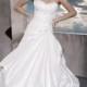 Taffeta Classic A-line Asymmetrical Ruched Wedding Dress with Sweetheart Neck