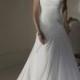 A-line Wedding Dresses with One Shoulder Neckline and Corset Closure - LightIndreaming.com