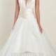 A-line Plunging Halter Ball Gown Wedding Dress with Ruched Bodice