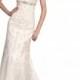 Cap Sleeves Sweetheart Scalloped Neckline Beaded Lace Wedding Dresses with High Keyhole Back - LightIndreaming.com