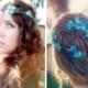 bridal flower hair wreath, hair crown, spring wedding crown, floral headpiece, spring wedding, bridal crown, floral hair crown,  'Marian'