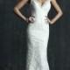 Beaded Straps Plunging Neckline Wedding Dresses with Low Back - LightIndreaming.com