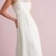 Simple Slim A-line Sheer Illusion Neckline Wedding Dresses - LightIndreaming.com