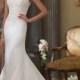 Cap Sleeves A-line Illusion Bateau Neckline Wedding Dresses with Deep V-back - LightIndreaming.com