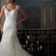A-line Cap Sleeves V-neck Wedding Dresses with Deep Scoop Back - LightIndreaming.com