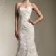 Trumpet Lace Appliques Beaded All Lace Over Wedding Dresses with Long Sleeve Jacket - LightIndreaming.com