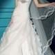 Satin A-line Stunning Wedding Dress with Jewel Bodice and Tiered Draped Skirt