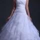 Alluring Organza&Satin Ball gown Sweetheart Neckline Dropped Waistline Wedding Dress