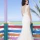 Two Piece Slim Lace And Tulle Overlay And Charmeuse Slip Wedding Gown - LightIndreaming.com