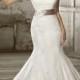 Straps V-neck Trumpet Lace Wedding Dresses with Deep V-back - LightIndreaming.com