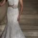 Strapless Mermaid Scalloped Back Lace Appliques Wedding Dresses - LightIndreaming.com