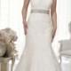 Cap Sleeves Fit and Flare Illusion Boat Neckline & Back Wedding Dress - LightIndreaming.com