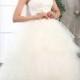 Amazing Tulle & Satin With Lace Appliques Ball Gown Cap Sleeves Wedding Dress