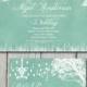 Digital - Printable Files - Mint - In the Winter Garden Wedding Invitation and Reply Card Set - Wedding Stationery - ID80M