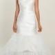 Strapless Mermaid Wedding Dress with Ruched Bodice and Layered Skirt