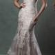 Luxury Mermaid V-neck Lace Wedding Dress with Illusion Back - LightIndreaming.com