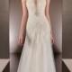 Beaded Helter V-neck Sheath Wedding Dresses with Low Open Back - LightIndreaming.com