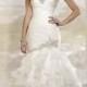 Trumpet Mermaid Beaded Sweetheart Dreaped Bodice Wedding Dresses with Layered Skirt - LightIndreaming.com