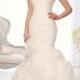 Organza Sweetheart Trumpet Wedding Dresses with Pleated Bodice and Layers Skirt - LightIndreaming.com