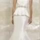 Modern Mermaid Strapless Ruched Bodice Wedding Dresses with Ruffled Skirt - LightIndreaming.com