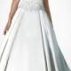 Beautiful Exquisite Elegant Satin A-line Wedding Dress In Great Handwork