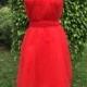 Bridesmaid Dress Infinity Dress Chilli Red Knee Length Wrap Convertible Dress Wedding Dress