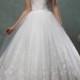 Sheer Neckline Lace Appliques A-line Wedding Dress - LightIndreaming.com