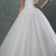 Sleeveless Bateau Neckline Beaded Bodice A-line Wedding Dress - LightIndreaming.com