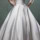 Off the Shoulder Three Quarter Sleeves A-line Wedding Dress - LightIndreaming.com
