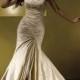 Beautiful Gorgeous Divine Taffeta Mermaid Strapless Scooped Wedding Dress In Great Handwork