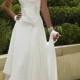 Beautiful Elegant Chiffon Sheath Strapless Wedding Dress In Great Handwork
