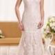 Cap Sleeves Illusion Lace Back Wedding Dress - LightIndreaming.com