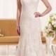 Sheath Straps Lace Wedding Dress with Low Back - LightIndreaming.com