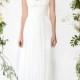 Cap Sleeves Sheath Wedding Dress with Cut Out Back - LightIndreaming.com
