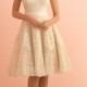 Strapless Sweetheart Knee Length Vintage Lace Wedding Dress - LightIndreaming.com