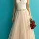 Strapless Sweetheart A-line Weding Dress with Beaded Belt - LightIndreaming.com