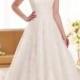 Sweetheart A-line Lace Wedding Dress - LightIndreaming.com
