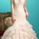 Ruffled Pleated Bodice Beaded Sweetheart Wedding Dress with Layers Skirt - LightIndreaming.com