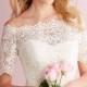 Elegant Off-the-shoulder Short Sleeves Mermaid Lace Wedding Dresses - LightIndreaming.com
