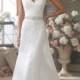 Cap Sleeves Slim A-line Sweetheart Lace Appliques Wedding Dresses - LightIndreaming.com