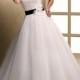 Asymmetrical Ruched Cross Sweetheart Ball Gown Wedding Dresses with Flower Belt - LightIndreaming.com