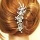 Victorian Style Bridal Hair Accessories, Pearl & Crystal Wedding Bridal Hair Comb, Art Deco Bridal Hair Accessories, Candide
