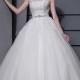 Amazing Tulle&Satin Ball gown Illusion High Natural Waistline Wedding Dress