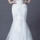 Amazing Tulle & Satin Mermaid Spaghetti Straps Natural Waist Beaded Lace Appliques Wedding Dress