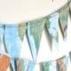 Extra Large Vintage Map Triangle Garland  - 10, 15, 20 or 30 feet of bunting