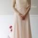 Custom Made Beaded and Rhinestone Asymmetrical Lace Wedding Dress Gown,Blush pink